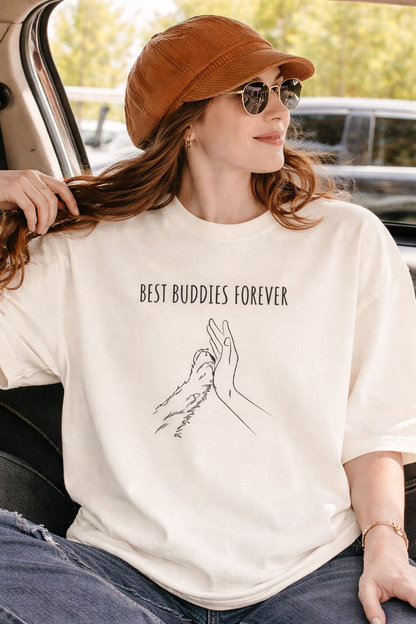 Best Buddies Forever Unisex Oversized Classic T-Shirt - Minimal Edition