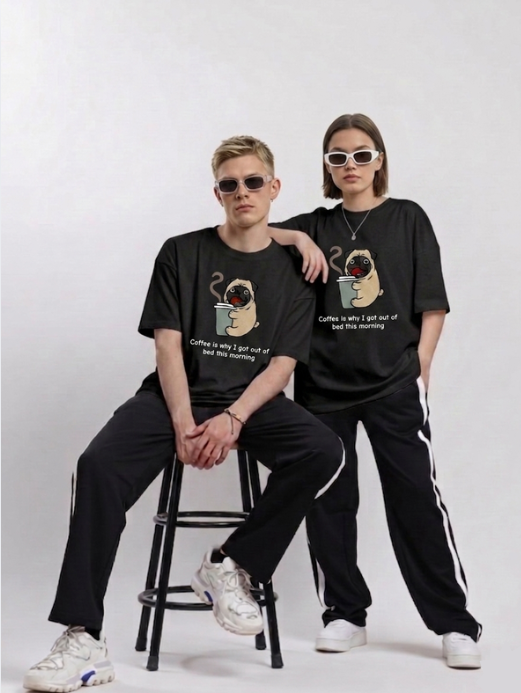 Coffee Is Why I Got Out of Bed Unisex Oversized Classic T-Shirt