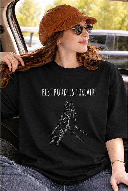 Best Buddies Forever Unisex Oversized Classic T-Shirt - Bold Edition