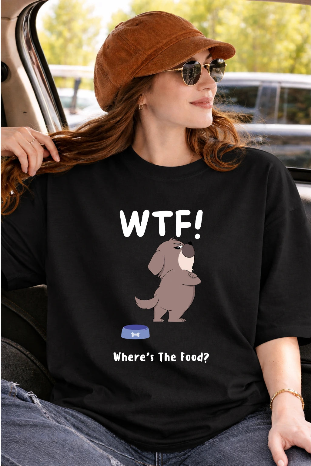 WTF Where’s The Food Unisex Oversized Classic T-Shirt - Bold Edition